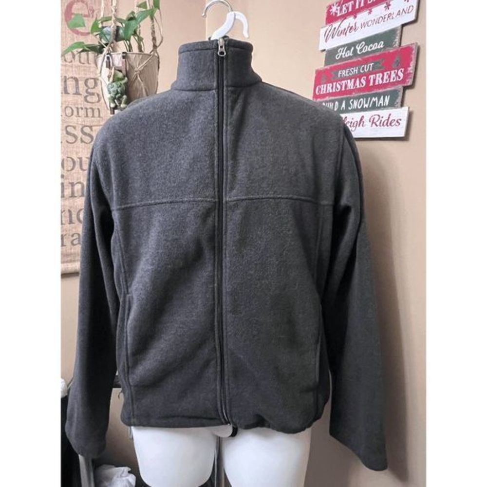 Bass Pro Shops Medium‎ Gray Lightweight Sweater Jacket w/pockets & fit cords
